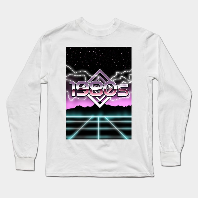 Electronic 1980s Long Sleeve T-Shirt by nickemporium1